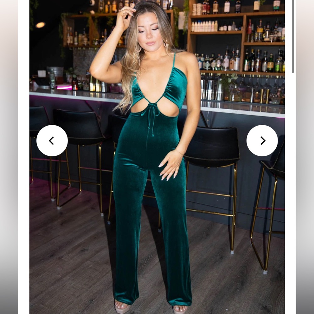 Feeling Flawless velvet jumpsuit